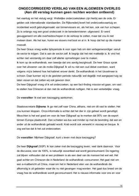 Ongecorrigeerd verslag AO Visserij.pdf - Tweede Kamer