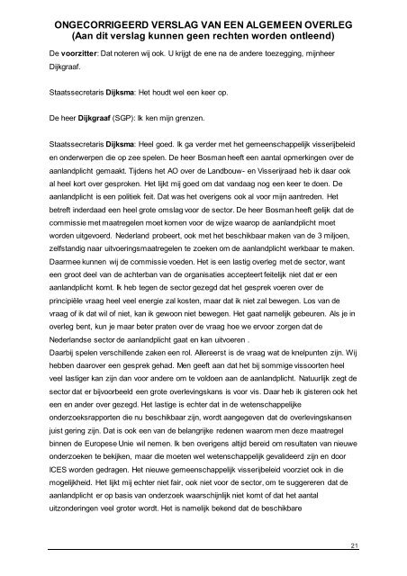 Ongecorrigeerd verslag AO Visserij.pdf - Tweede Kamer