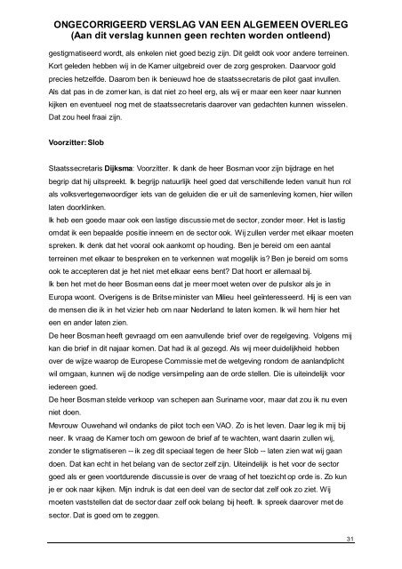 Ongecorrigeerd verslag AO Visserij.pdf - Tweede Kamer