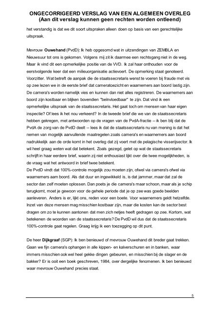 Ongecorrigeerd verslag AO Visserij.pdf - Tweede Kamer