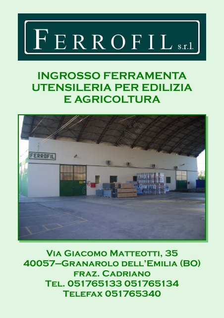 Catalogo Ferrofil 25/09/2013