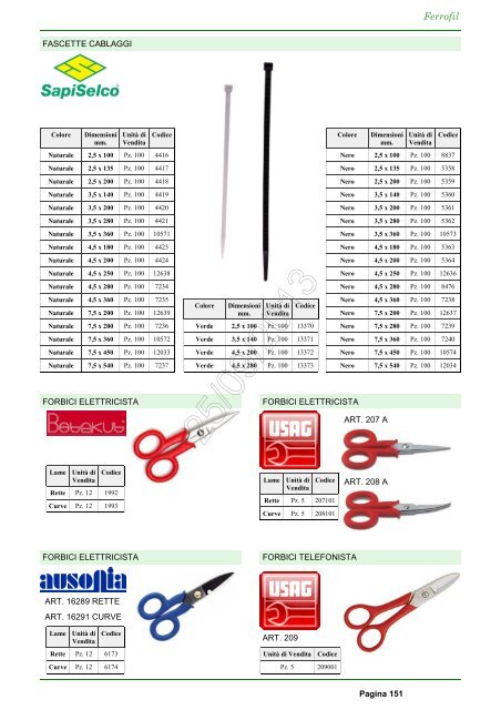 Catalogo Ferrofil 25/09/2013