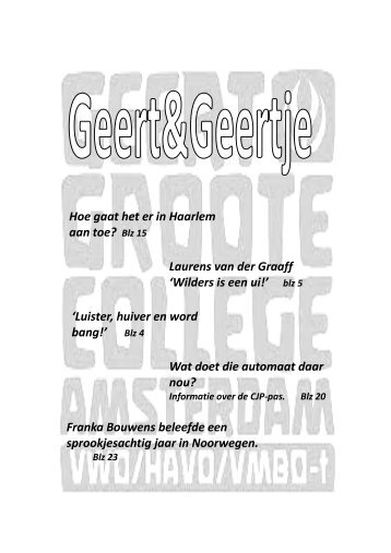 Geert&Geertje 1 - Geert Groote College