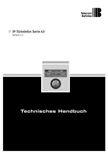 Technisches Handbuch V 3.3 - Telecom Behnke