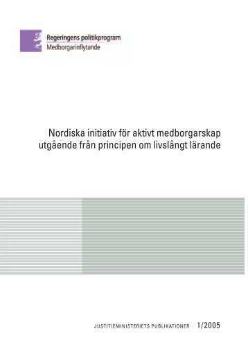 OMJU 2005:1, Nordiska initiativ för aktivt medborgarskap utgående ...