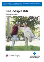 Knäledsplastik - Akademiska sjukhuset