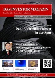 DAS INVESTOR MAGAZIN - Ausgabe 45