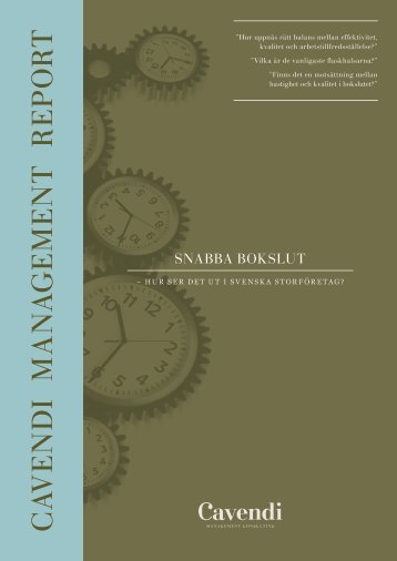 Snabbare Bokslut - Cavendi Management Consulting
