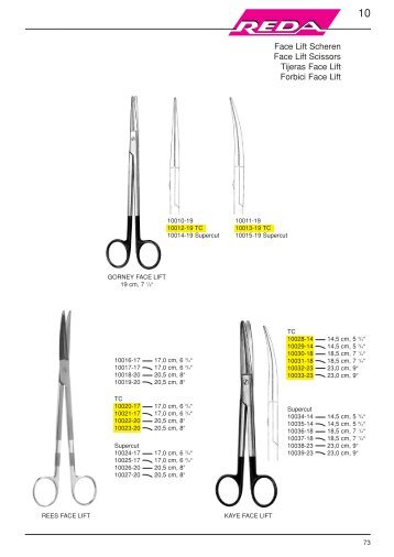 Face Lift Scheren Face Lift Scissors Tijeras Face Lift Forbici Face Lift