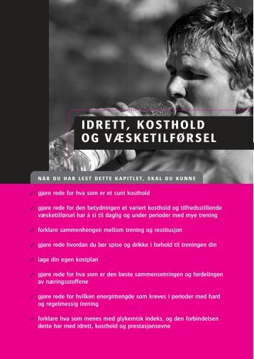 idrett, kosthold og væsketilførsel - Gyldendal Norsk Forlag