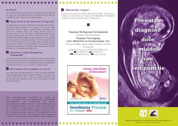 Prenatale diagnose door middel van een punctie Prenatale ...