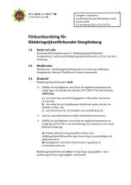 Förbundsordning för Räddningstjänstförbundet Storgöteborg