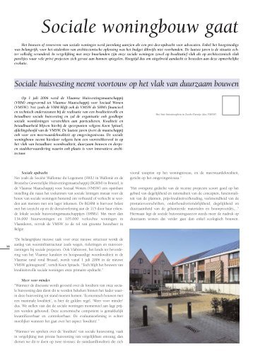 Sociale woningbouw gaat verder op kwalitatief elan (pdf - Vlaamse ...