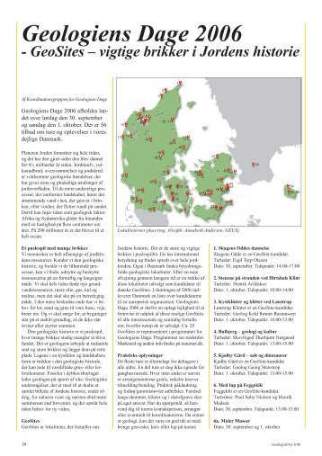 Geologiens Dage 2006 - GeoSites – vigtige brikker i ... - GeologiskNyt