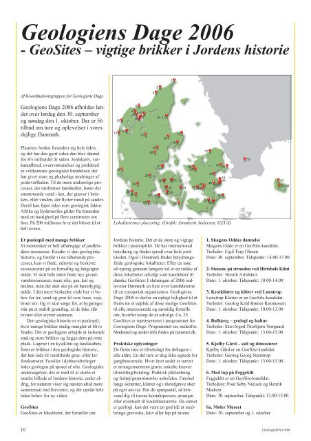 Geologiens Dage 2006 - GeoSites – vigtige brikker i ... - GeologiskNyt