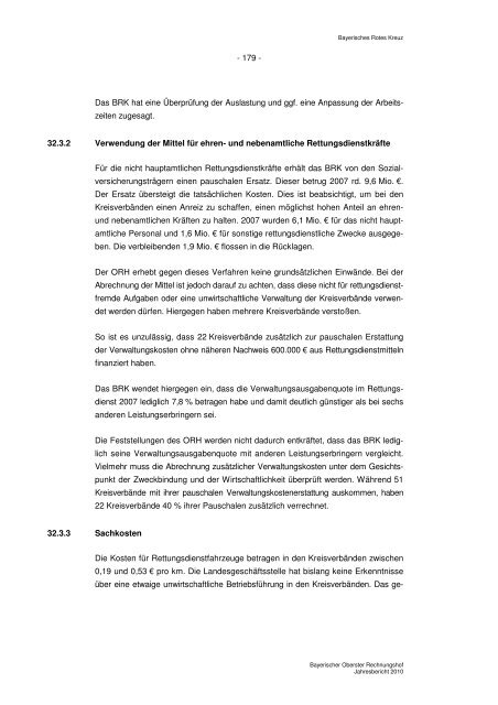 Jahresbericht 2010 - Bayerischer Oberster Rechnungshof - Bayern