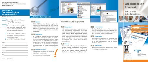 Arbeitsmedizin kompakt - Jedermann-Verlag Heidelberg