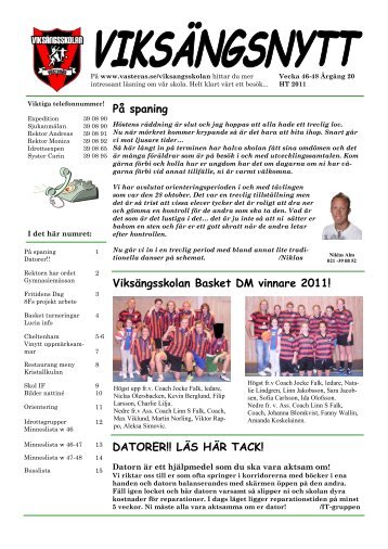 Viksängsskolan Basket DM vinnare 2011! - Västerås stad