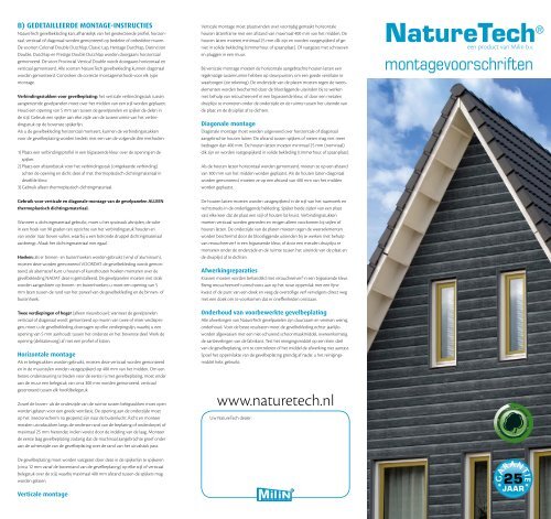 Naturetech montagevoorschriften - Milin