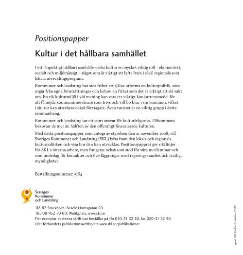 Positionspapper Kultur i det hållbara samhället - Webbutik ...