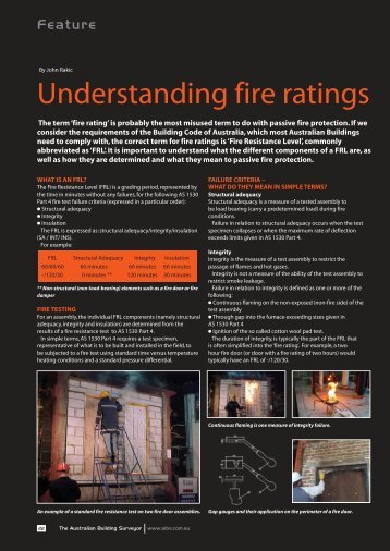Understanding fire ratings - PFPA