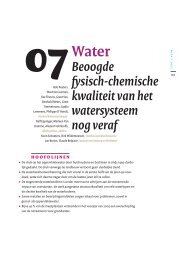 Beoogde fysisch-chemische kwaliteit van het watersysteem nog veraf