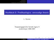 Hoofdstuk 8: Predikaatlogica: eenvoudige theorie