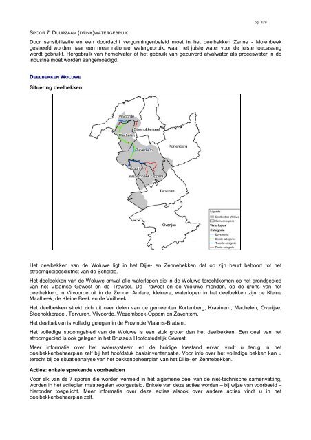 Het bekkenbeheerplan van het Dijle-Zennebekken - Integraal ...