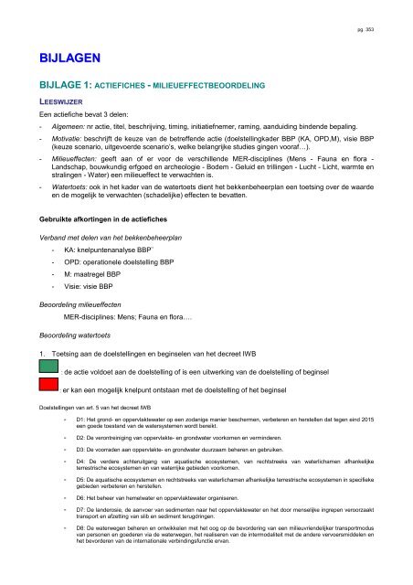 Het bekkenbeheerplan van het Dijle-Zennebekken - Integraal ...