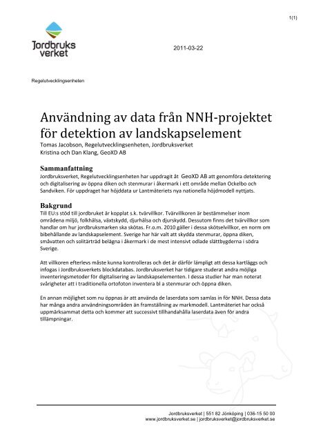 Detektering av öppna diken och stenmurar i laserdata - Lantmäteriet