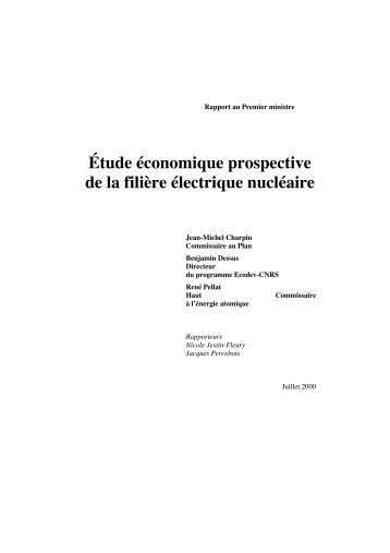 Étude économique prospective de la filière électrique ... - Bellona