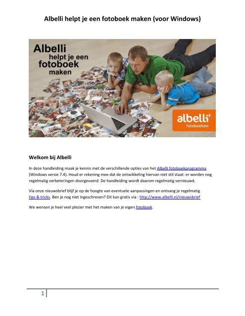 overdracht Misverstand zege Albelli helpt je een fotoboek maken (voor Windows)