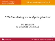 CFD-simuleringar avsåpning - Värmeforsk