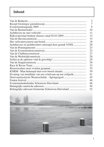 (Clubblad 1) maart 2009 - Watersport Vereniging Scharendijke