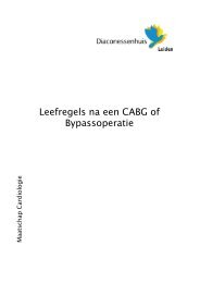 CABG of bypass operatie, leefregels na een - Diaconessenhuis ...