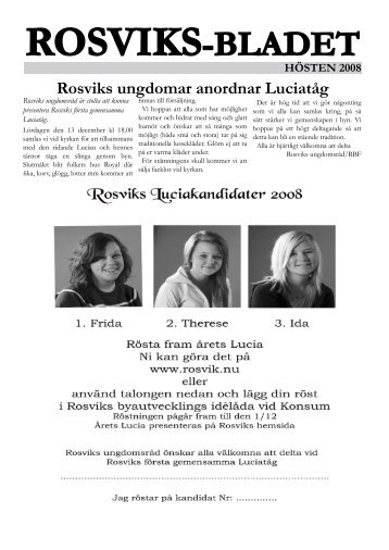 ROSVIKS-BLADET - Rosvik.nu
