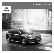 Legacy Specificaties downloaden - Subaru Benelux