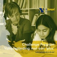 informatiebrochure Challenge Program - Hogeschool de Kempel
