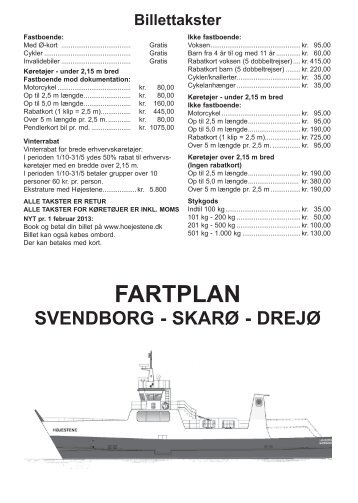 Fartplan og priser - Svendborg Havn