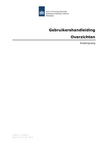 Gebruikershandleiding overzichten (3609Kb, pdf) - DUO