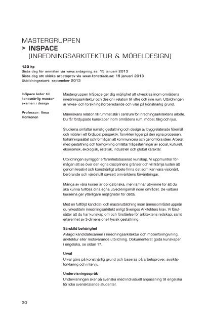 Utbildningskatalog 2013-2014.pdf - Konstfack