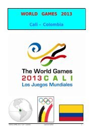 Brochure voor de World Games 2013 in Cali. - Koninklijke Belgische ...