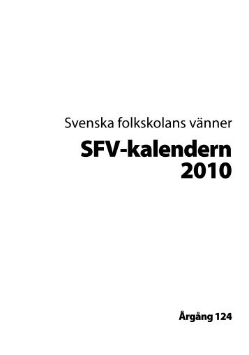 SFV-kalendern 2010 - Svenska folkskolans vänner