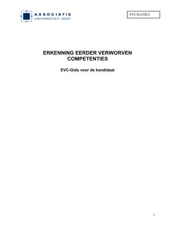 EVC-gids - Hogeschool Gent