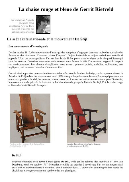 La chaise rouge et bleue de Gerrit Rietveld - Technorocroi