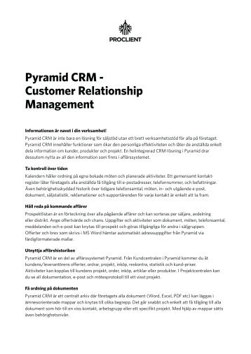 Pyramid CRM - Proclient System AB