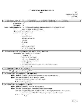 veiligheidsinformatieblad - Itec