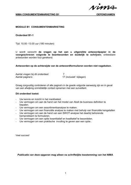 Opgaven Nima