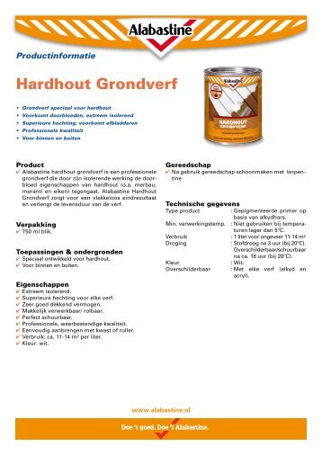 Hardhout Grondverf Handleiding - Alabastine