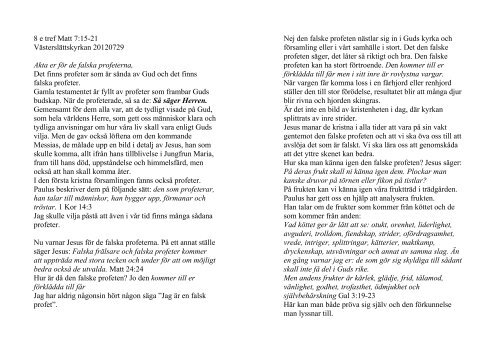 8 e tref 1:a Årg Matt 7:15-21 - Erik Holmlund